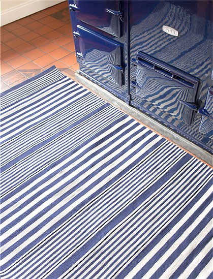 Teppich gestreift, blau/aqua von Dash & Albert &#9733; Kundenbewertung "Sehr gut" &#9733; 10&euro; Neukundenrabatt &#9733; Schnell verschickt &#9733; Günstig bei car-Moebel.de