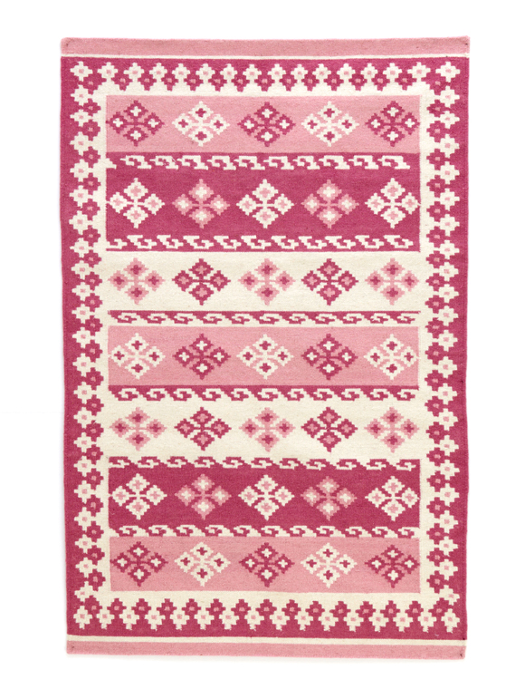 Baumwollteppich mit rosa Muste &#9733; Kundenbewertung "Sehr gut" &#9733; 10&euro; Rabatt für Neukunden &#9733; Schnell verschickt &#9733; Günstig bei car-Moebel.de