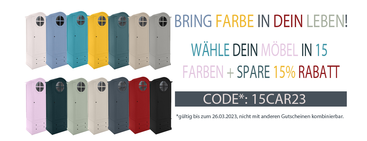 BRING FARBE IN DEIN LEBEN UND SPARE 15%! 
