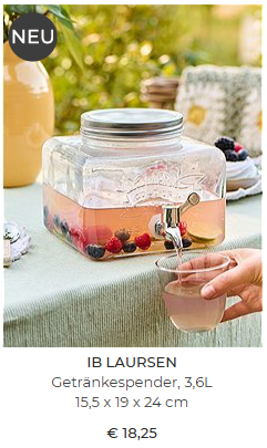  Getränkespender, Glas 3,6 Liter von Ib Laursen 