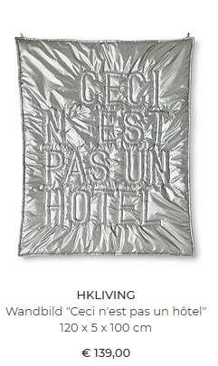  Wandkunst 'Ceci n'est pas un hôtel' von HKliving 