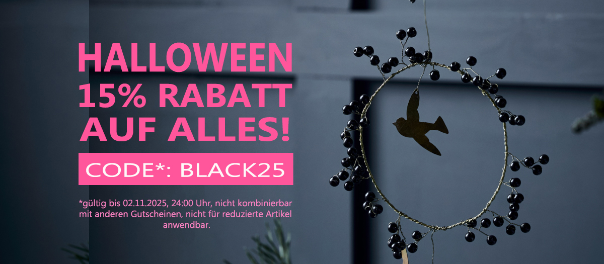  15% Halloween-Rabatt für Dich! 