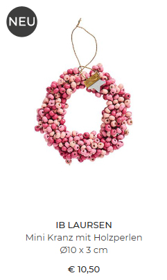  Mini Kranz Ø10, Holzperlen von Ib Laursen 