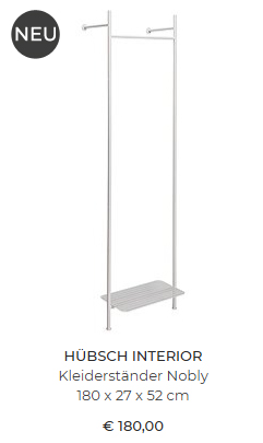  Nobly Kleiderständer hellgrau von Hübsch Interior 