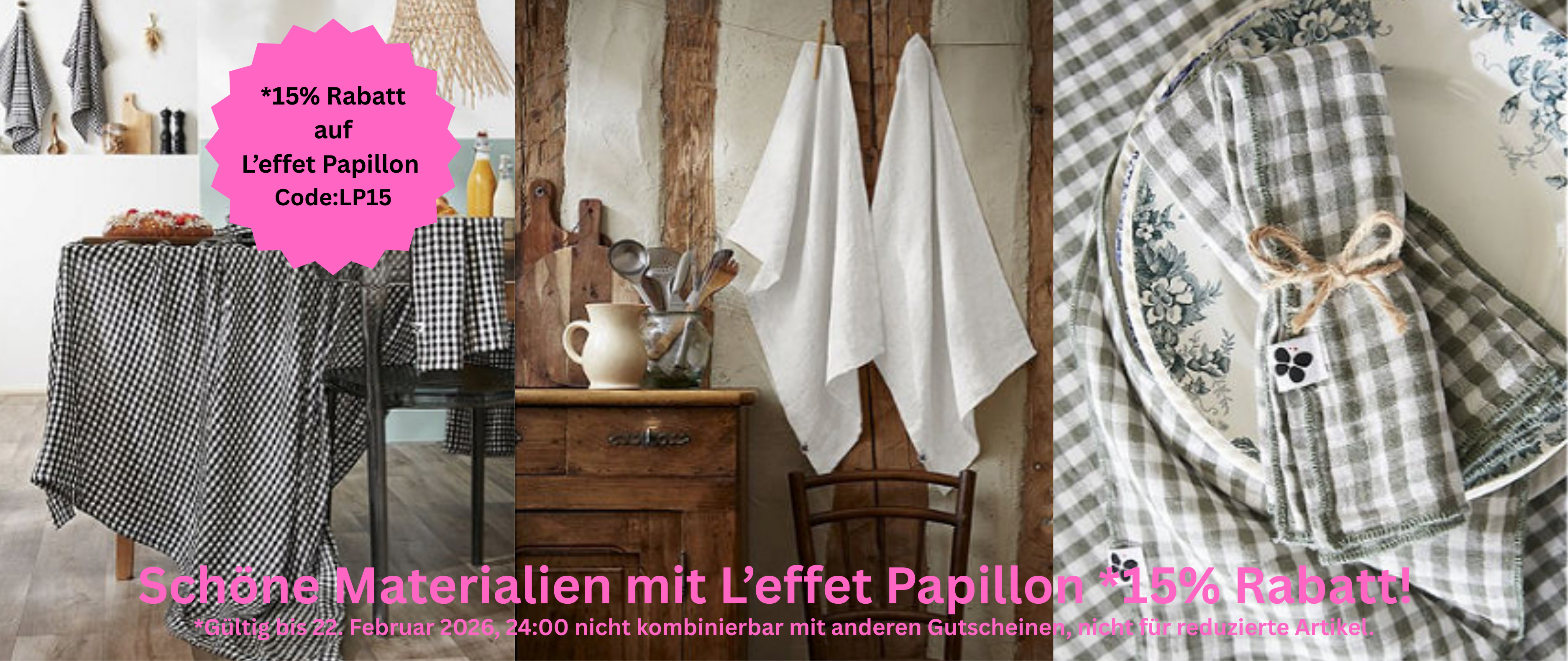  Spare jetzt 15% Rabatt auf alle Artikel von L'effet Papillon 