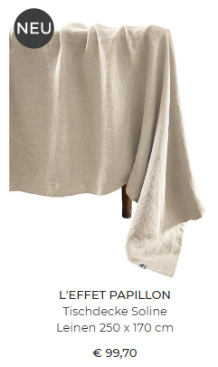  Tischdecke Soline Leinen von L'effet Papillon 