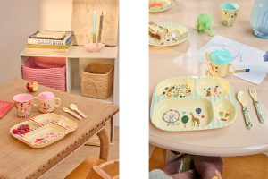 Collage von Moodbildern der Marke Rice