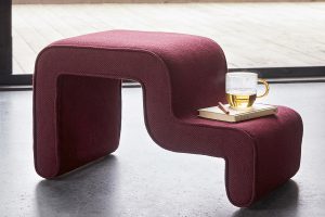 Sitzpouf in Rot