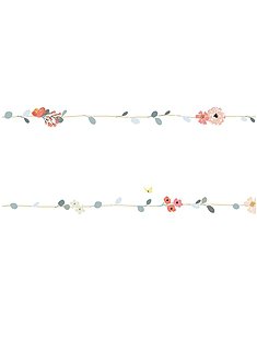 Wandbordüre Blumen5 Meter von MIMI LOU