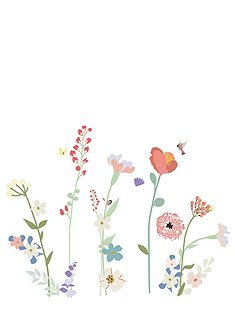 Großes Wandbild Blumenwieseca 160 x 160 cm von MIMI LOU