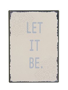 Metallschild "LET IT BE"20 x 14 cm von IB LAURSEN