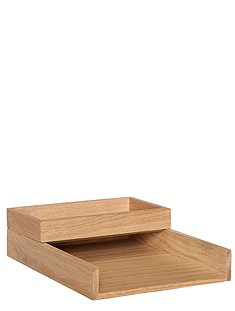 2 tlg. Schreibtischablage Railca. 9 x 33 x 25 cm von HÜBSCH INTERIOR
