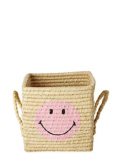 Bastkorb, rosa Smiley20 x 20 x 20 cm von RICE