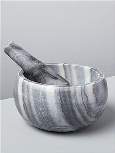 Mörser+Stößel, Marmor11 x Ø20,5 / 19,5 cm  von BEHOME