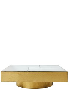 Couchtisch Messing/Spiegel27 x 90 x 90 cm von HKLIVING