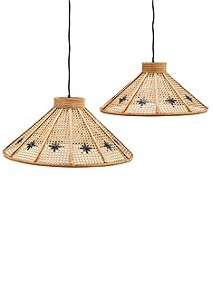 2er Set Hängeleuchte Rattanca. 23/27 x Ø51/60 cm von MADAM STOLTZ