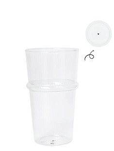 Latte Macchiato Glas14,5 x Ø 8,5 cm, 350 ml von BASTION COLLECTIONS