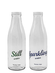 2er Set Wasserflaschen26 x 8,5 cm von HOUSE DOCTOR