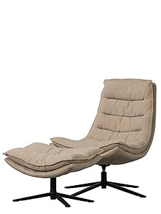 Drehsessel mit Hocker Kube100x89x74 / 45x44,5x75 cm von WOOOD