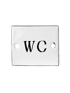 Metallschild WC5 x 6 cm, Emaille  von IB LAURSEN