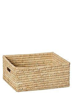 Korb mit Griffen, Seegras 14 x 26 x 32,5 cm von IB LAURSEN