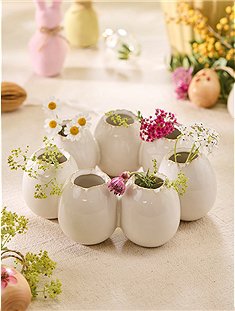 7 eiförmige Vasen im Kreis6,5 x Ø19,5 cm von IB LAURSEN