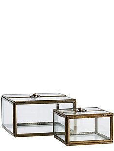 2er Set Glasbox 6x10x10 / 9,5x13x13 cm von MADAM STOLTZ