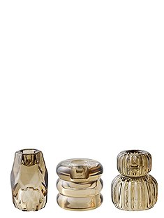 3er Set Kerzenhalterca. 7,5 x Ø6,5 cm von HOUSE NORDIC