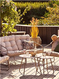 Lounge-Set Nilo5 teilig, in sand von HOUSE NORDIC