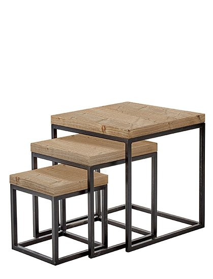 Quadratischer 3-Satz Tisch von CAR MÖBEL