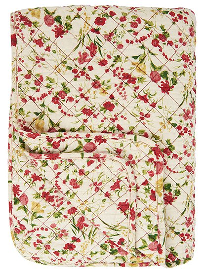 IB Laursen Quilt Patchwork grau weiß Tagesdecke Plaid 130 x 180 cm
