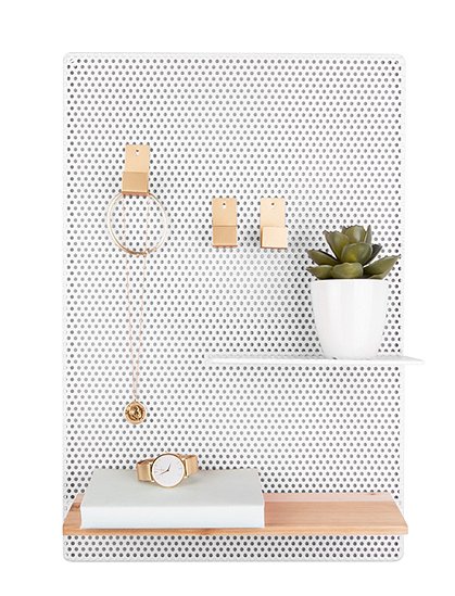 Memoboard mit Regal + Haken von PRESENT TIME