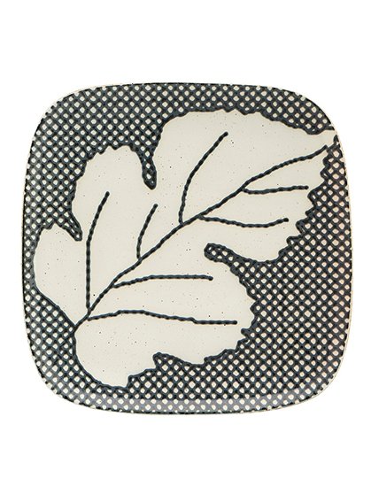 Teller mit Blattmotiv21,6 x 21,6 cm von HOUSE DOCTOR