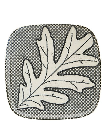 Teller mit Blattmotiv21,6 x 21,6 cm von HOUSE DOCTOR