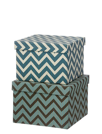 2er Set Papierbox Cubicca. 18 x 26,5 x 26,5 cm  von BUNGALOW