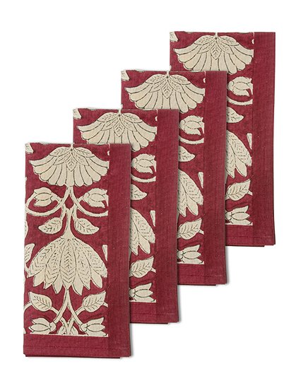 4er Set Servietten 45 x 45 cm von BUNGALOW