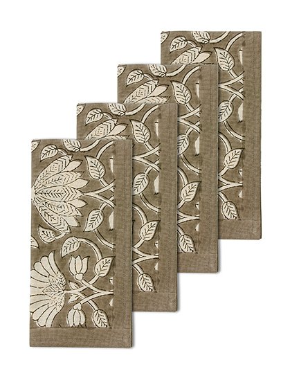 4er Set Servietten 45 x 45 cm von BUNGALOW