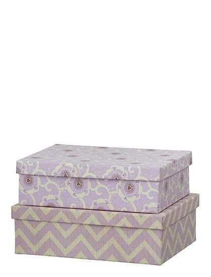 2er Set Papierbox Oblongca. 10,5 x 25 x 34 cm  von BUNGALOW