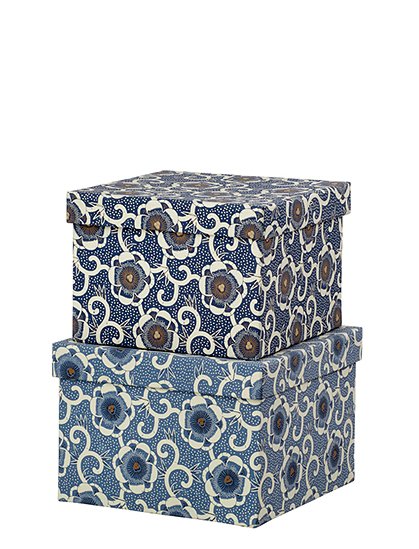 2er Set Papierbox Cubicca. 18 x 26,5 x 26,5 cm  von BUNGALOW