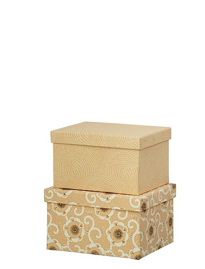 2er Set Papierbox Brickca. 14,5 x 20 x 25 cm  von BUNGALOW