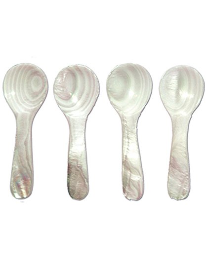 4er Set Löffel, Perlmutt5,5x2 cm / 12x3 cm von BEHOME