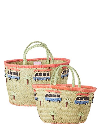 2er Set Raffia Körbe24xØ26 / 22xØ30 cm von RICE