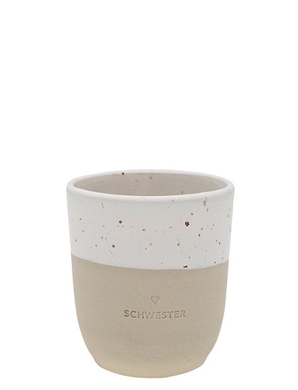 Becher aus Steingut9,5 x 8,5 cm, 350 ml von EULENSCHNITT