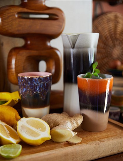 70s Tee Becher13,5xØ8,7 cm, 460 ml von HKLIVING