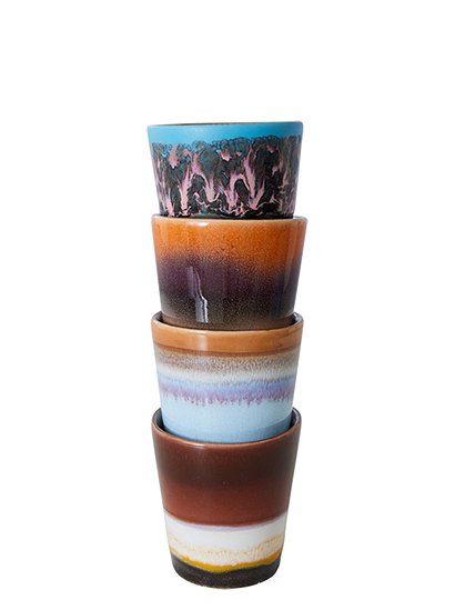 70's Ristretto Becher4er Set von HKLIVING