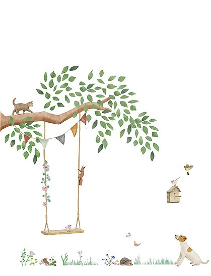 Wandsticker Gartenca. 45x35 210x160 cm von MIMI LOU