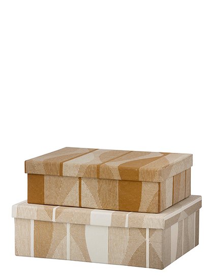 2er Set Papierbox Oblongca. 10,5 x 25 x 34 cm  von BUNGALOW