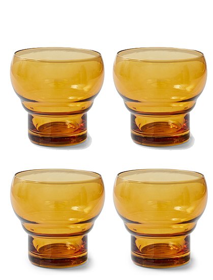 4er Set Bulb Gläser, 70s8xØ8,7 cm / 240 ml von HKLIVING