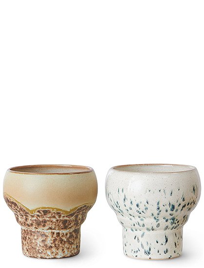 70s Lungo Mugs 2er Set, 240 ml von HKLIVING