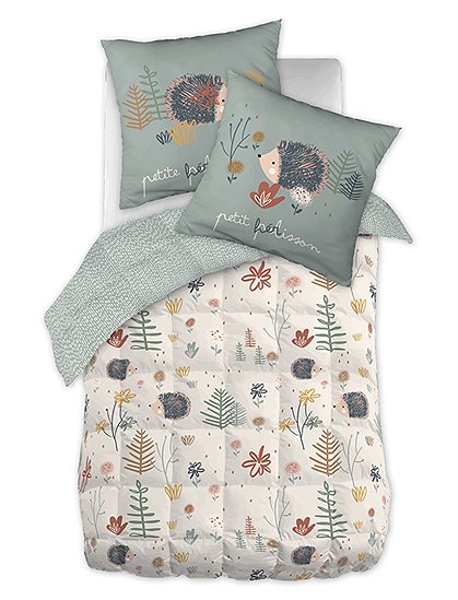 Wattierte Kinderdecke200x140/ 63x63 cm von L'EFFET PAPILLON 